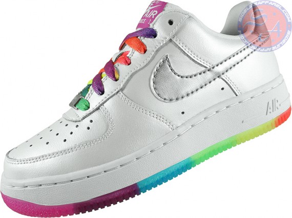 Nike Air Force 1 GS - White - Rainbow Outsole