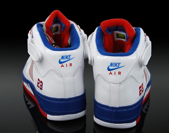 Air Jordan Force V (AJF 5) - White - Varsity Red - Blue Ribbon