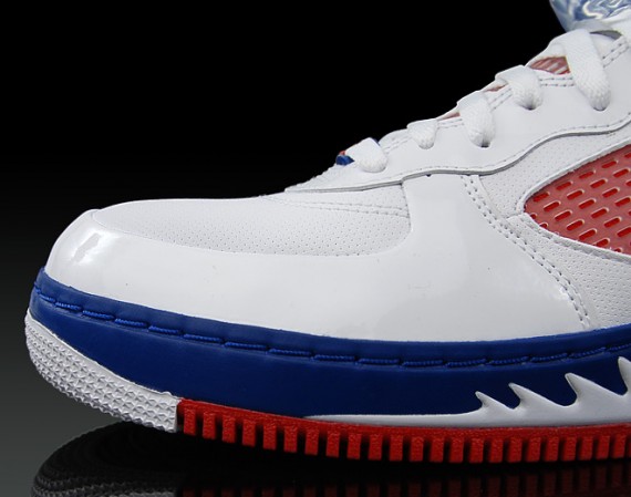 Air Jordan Force V (AJF 5) - White - Varsity Red - Blue Ribbon