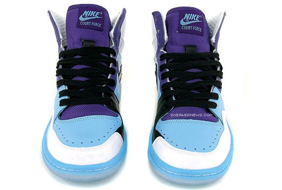 Nike Court Force High - White - Blue Chill - Purple