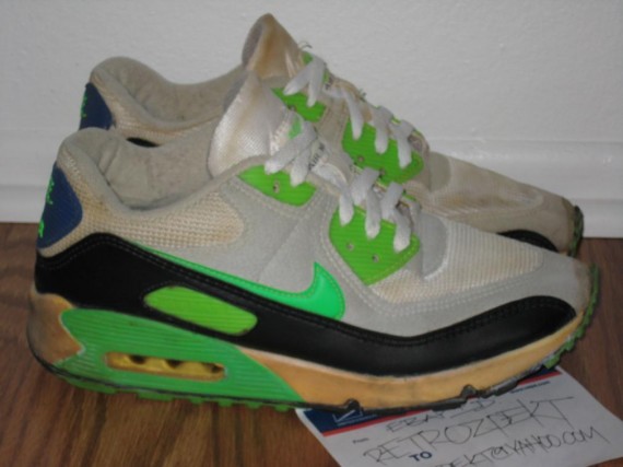 Nike Air Max 90 - White - Neon Green - Black