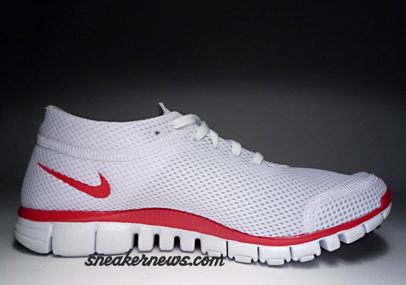 Nike Free 3.0 Running Shoe - White - Red