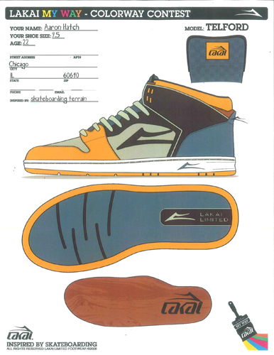 Lakai My Way Colorway Contest ‘Telford’ Winner!