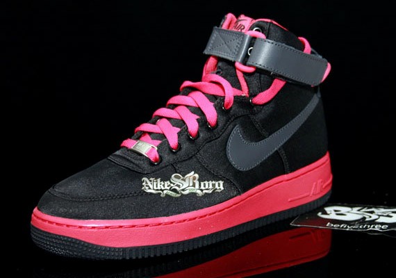 Nike Air Force 1 High WMNS - Satin - Black - Pink