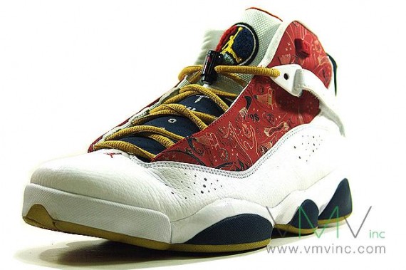 Air Jordan Six (6) Rings - White - Varsity Red - Midnight Navy