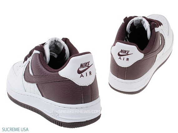 Nike Air Force 1 Womens - Quilted - Metallic Summit - Deep Burgundy