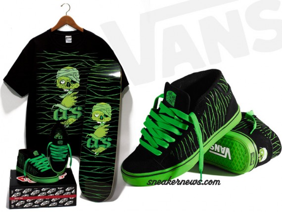 Vans No Skool 2 Mid - Black - Green - CCS Exclusive