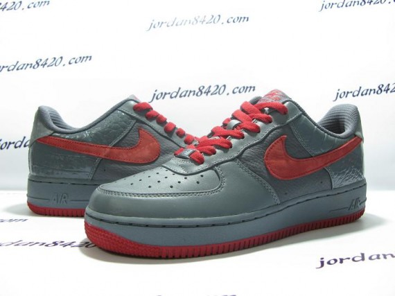 Nike Air Force 1 Low Premium – Grey – Red – 2009