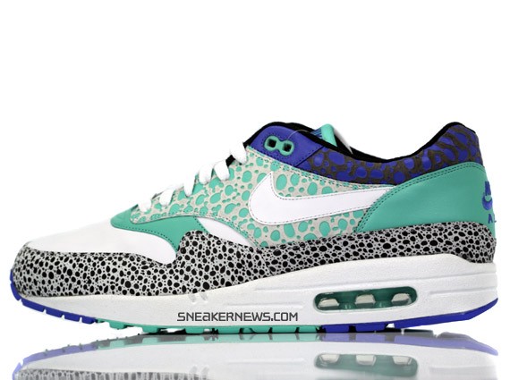 Nike Air Max 1 Premium - White - Mint - Safari Print