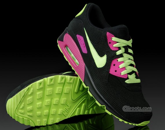 Nike Air Max 90 Premium - Neon Pink Green