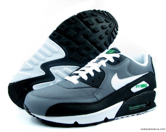 Nike Air Max 90 Classic – Cool Grey – White – Hyper Verde