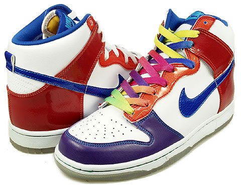 Nike Dunk High Premium ND GS – White – Royal – Orange Blaze – Red