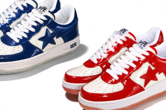 A Bathing Ape Bapesta – Sparkly Patent Leather