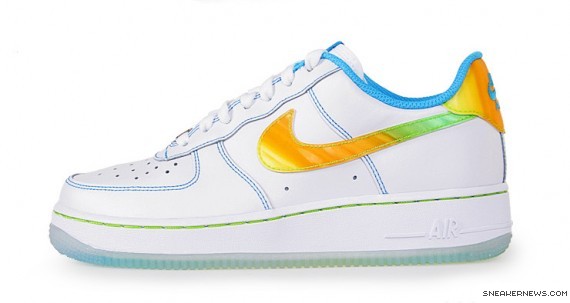 Nike Air Force 1 LE (GS) – White – Cyan – Citron