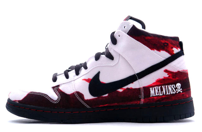 Nike Dunk High Pro SB - Blood Melvin/ White Melvin - White - Black