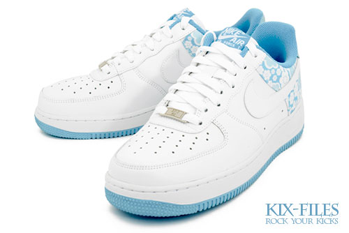 Nike Air Force 1 Low Womens - White - Pro Cyan Sakura