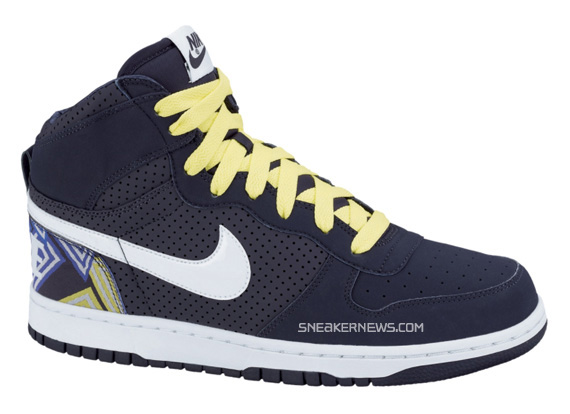 Nike Big Nike High LE - Navy - Yellow - White - Woven