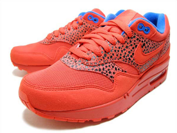 Nike WMNS Air Max 1 - Challenge Red - Blue Sapphire - Safari