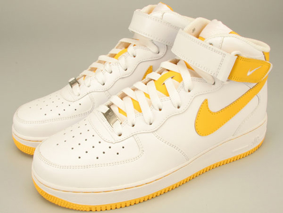 Nike Air Force 1 Mid – White – Varsity Maize