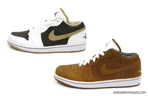 Air Jordan 1 Phat Low - Elephant Pack - British Tan - White + White - Hey - Madeira