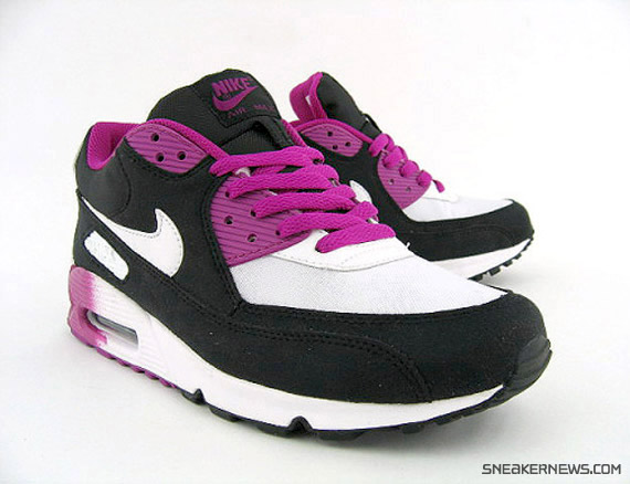 Nike WMNS Air Max 90 - Black - White - Red Plum