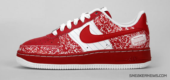 Nike Air Force 1 GS - Composition Book - Red - White