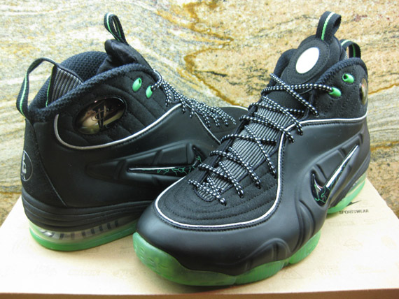 Nike Air Penny 1/2 (Half) Cent – Black – Green Spark – Metallic Silver – Available on eBay