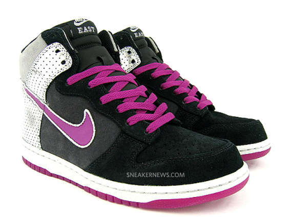 Nike Dunk High – Black – Metallic Silver – Plum – East vs. West Rivals Pack