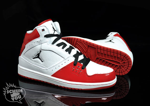 Air Jordan 1 Flight Mid - White - Red - July 2009