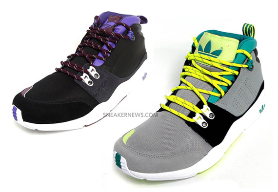 adidas Fortitude Mid - Grey - Green + Black - Purple