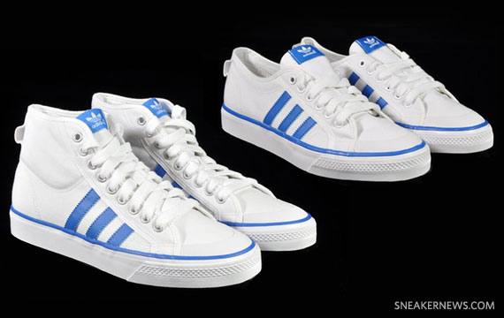 adidas Originals Nizza Hi + Lo - White - Blue