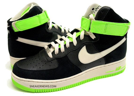 Air Force 1 High Wmns Black Electric Green 02