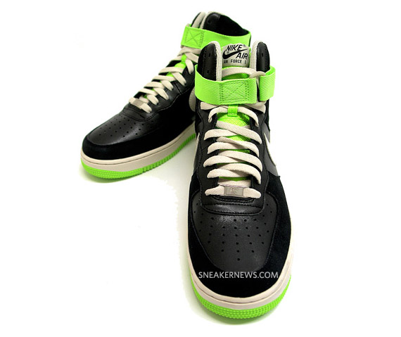 Air Force 1 High Wmns Black Electric Green 04