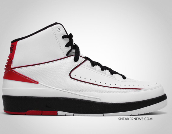 Air Jordan 2 White Black Varsity Red