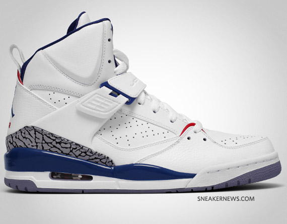 Jordan Flight 45 High White True Blue Cement