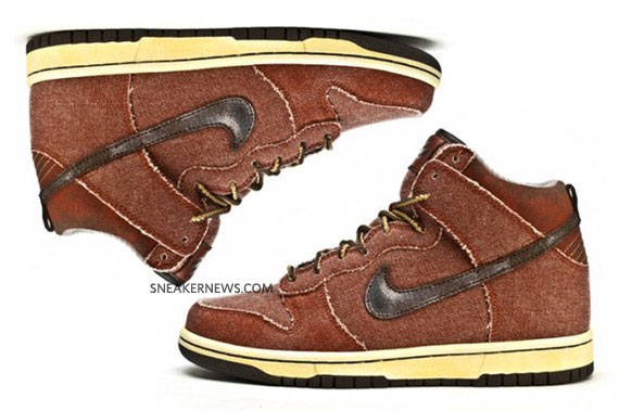 Nike 6.0 Dunk High - 'Sad Autumn' - Brown Denim