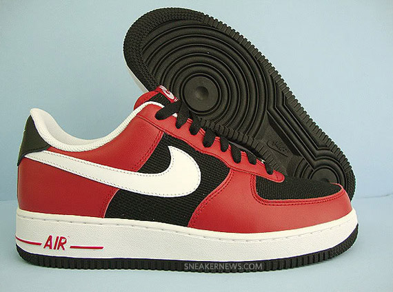 Nike Air Force 1 Black Varsity Red Hemp 2