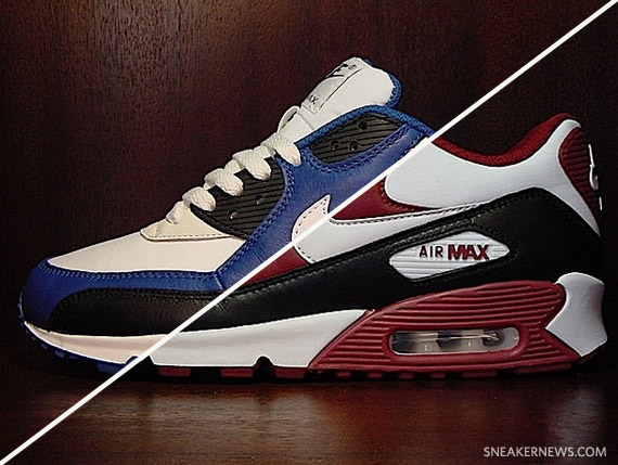 Nike Air Max 90 Premium – Blue + Red