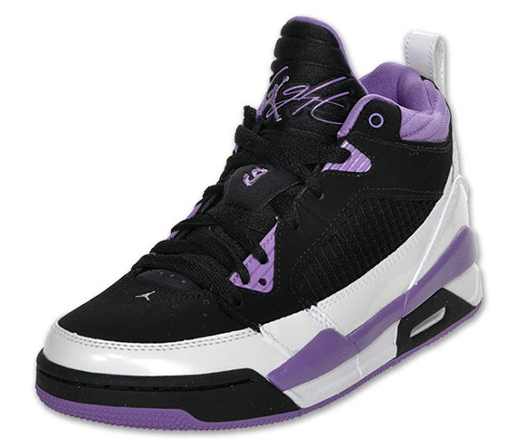 Air Jordan Flight 9 GS - White - Violet Pop - Black | Available