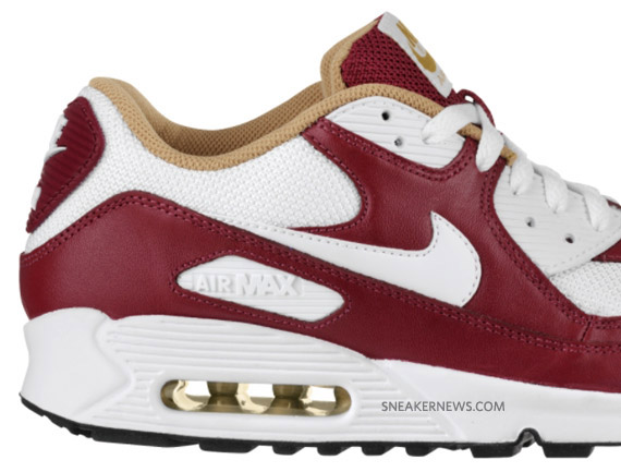 Nike Air Max 90 White Team Red Gold 1