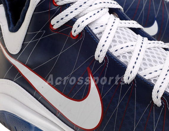 Nike Lebron Vii Ps White Midnight Navy Sport Red 5