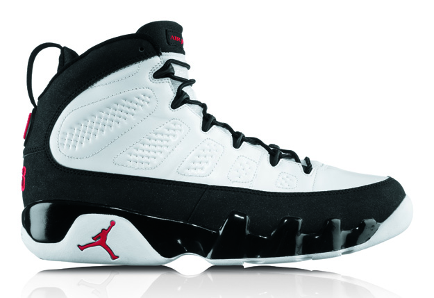 Air Jordan 9 Retro Wht Vred Blk