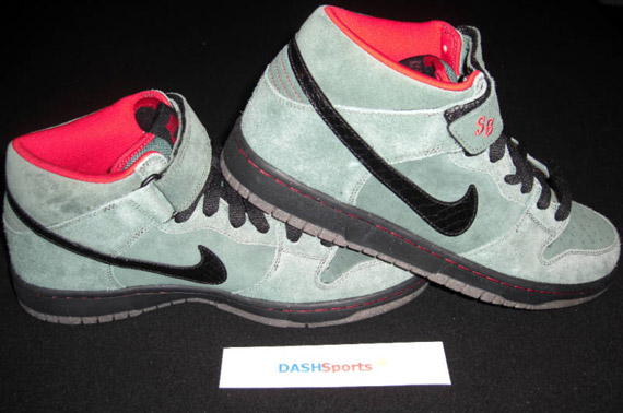 Nike Sb Dunk Mid Green Black Red Sample 3