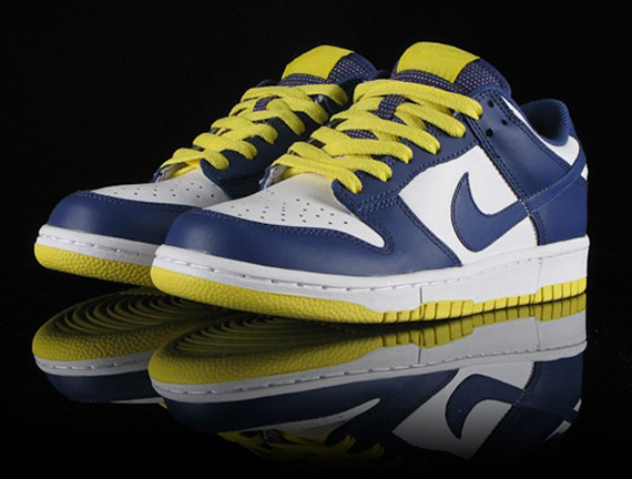 Nike WMNS Dunk Low - Navy - White - Yellow