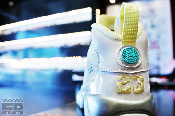 Air Jordan IX (9) Retro GS – White – Turquoise – Lemon