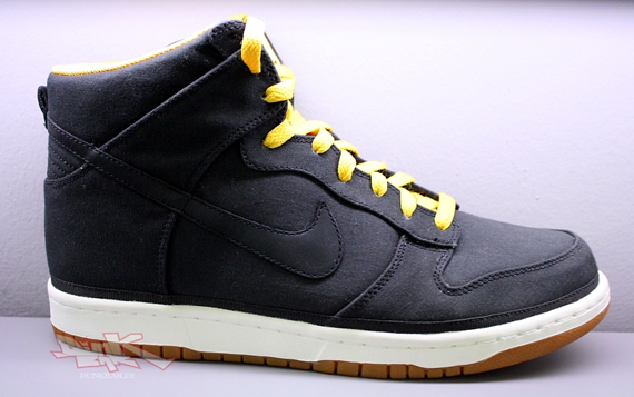 Nike Dunk High Canvas Blk Yellow Gum 02