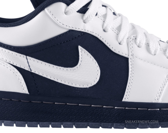 Air Jordan 1 Phat Low - White - Midnight Navy - Varsity Red