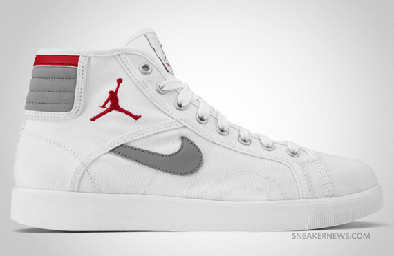 Air Jordan Sky High Canvas White Red Cement September 2010