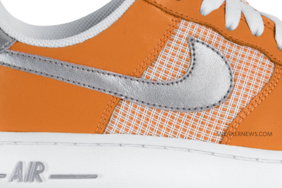 Nike WMNS Air Force 1 Low '07 - Total Orange - Metallic Silver - White