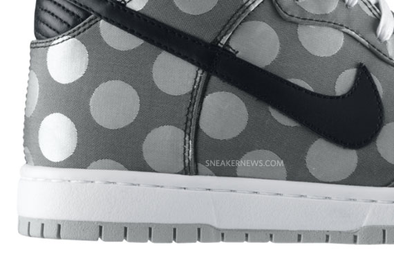 Nike Dunk High Matte Silver Black Polka Dot 02